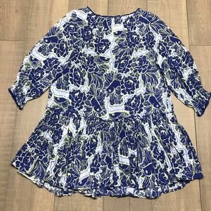 Poupette St Barth Vilebrequin Dress Womens OS Blue Hidden Fish Resort Beach Mini